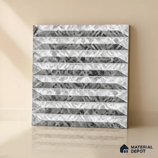 Faux Subway  Tile TL 07242 B Crayon 4004 Granula 1 ft x 1 ft Ceramic Matte Finish - 9 mm  | 2 mm Spacer is Mandatory | Please Expect a Slight Variation of Pattern (Sample)